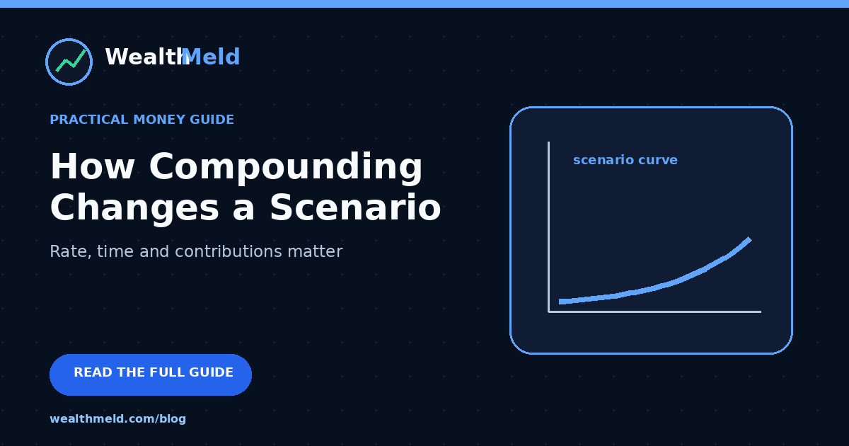 Curve illustrating a compound-interest scenario over time.