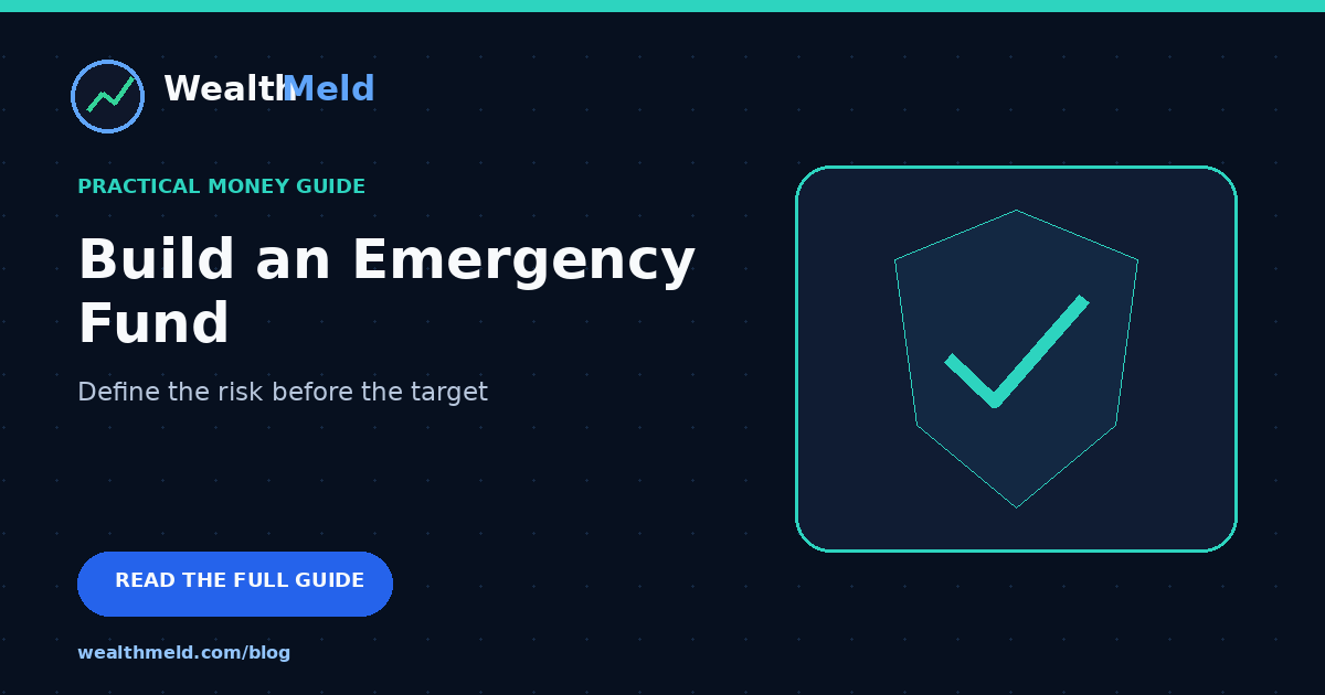 Shield illustrating an emergency fund defined around a specific risk.