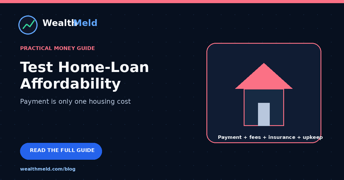 House illustrating a payment plus fees, insurance and upkeep.