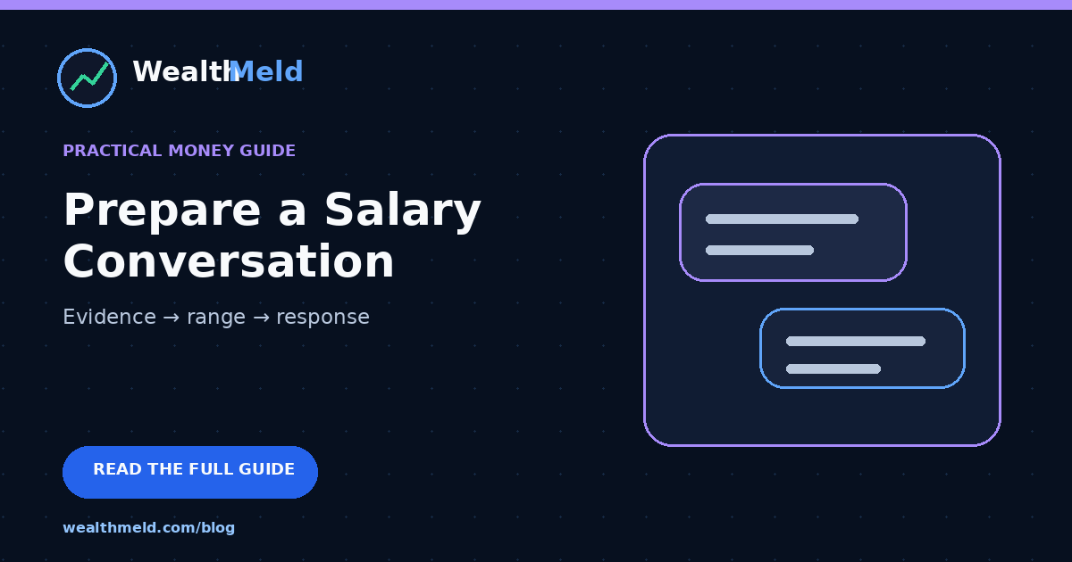 Two dialogue boxes illustrating a salary conversation.